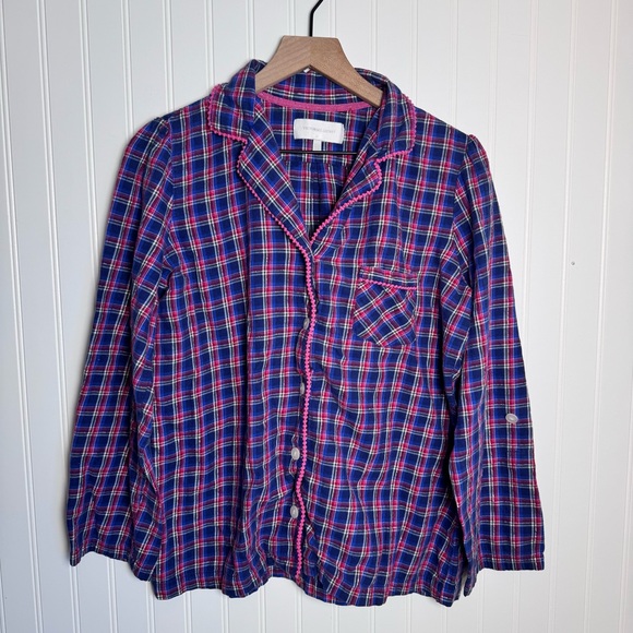 Victoria's Secret Y2K Blue and Pink Plaid Pajama Set, sz L, great condition - Picture 2 of 16